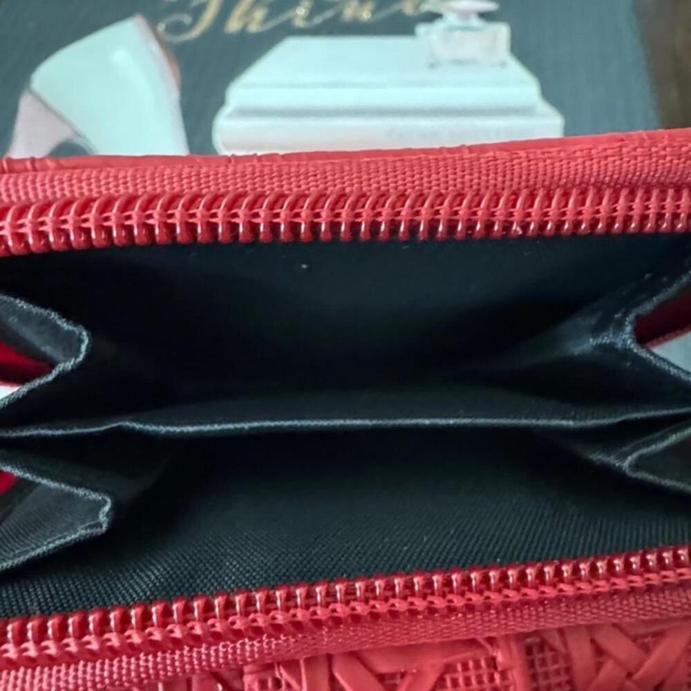 Red woven wallet with gold - Picture 4 of 4